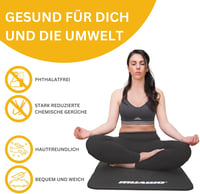 Muawo Prémium Fitness Matrac - Extra Vastag (1,5 cm) és Hosszú (190 cm) Csúszásmentes Jóga és Tornaszőnyeg, Sötétkék, NBR Habból, Bőrbarát,  3