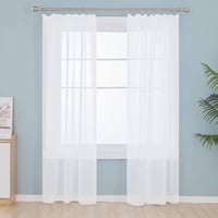 Deconovo fehér fényáteresztő függöny nappalihoz, 260x140 cm, 2 db 1