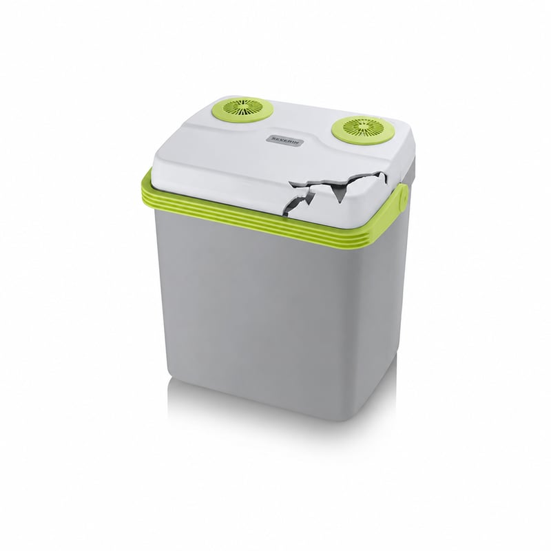 Elektrická chladiaca taška SEVERIN KB 2922, 19 l, funkcia chladenia a ohrevu — chybná, na náhradné diely: zlomené veko (stav: pozri 2. obrázok)