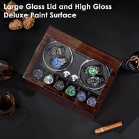 BEWISHOME Automata Óraforgató Doboz 4 Órához - Fa Szerkezet, LED Világítás, Csendes Motor, 6 Extra Tárolóhely, Barna Színben 6