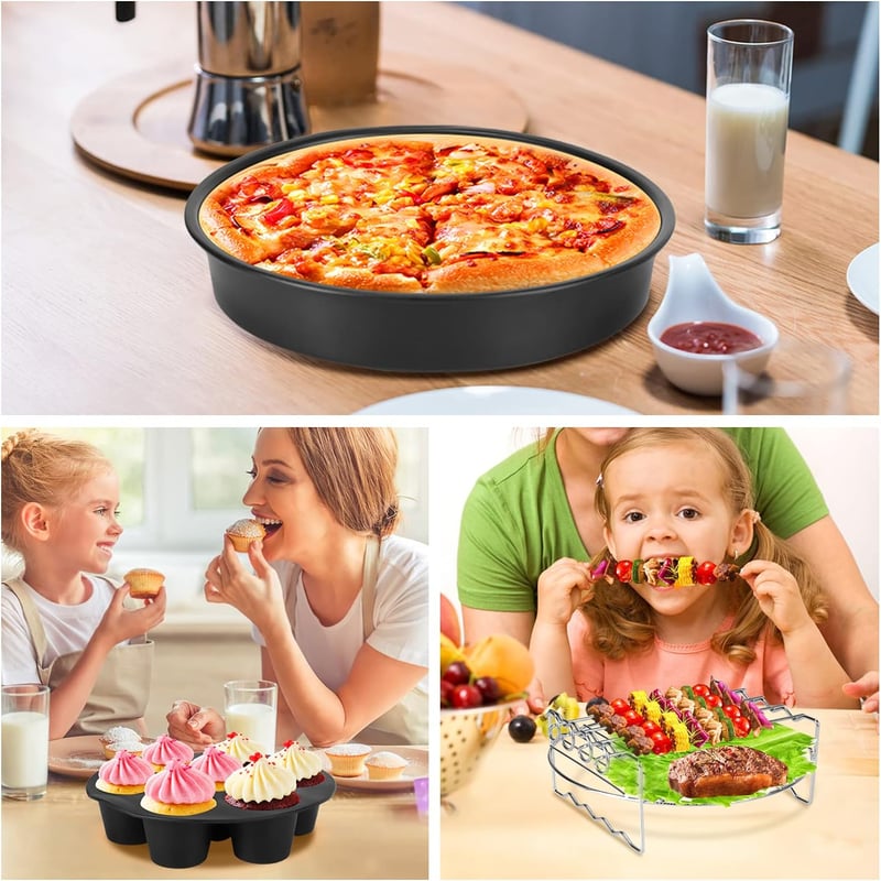 Philips XXL Airfryer kiegészítő készlet - 14 részes, BPA-mentes, tapadásmentes bevonatú tartozékok 4.5-5.5L-es légkeveréses sütőkhöz