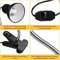 Shengruili Teknős Hőlámpa - 25W és 50W E27 Izzókkal, 360° Forgatható Csipesszel, UV Sugárzás, Terráriumokhoz, Hüllőknek, Teknősöknek 2