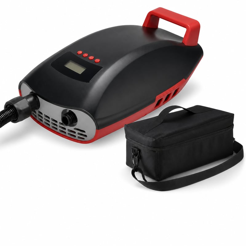 Elektrická pumpa na SUP Swonder Seawolf s 9000 mAh batériou, 20 PSI, dvojstupňová — chybná, čiastočne funkčná: 0 (stav: pozri 2. obrázok)