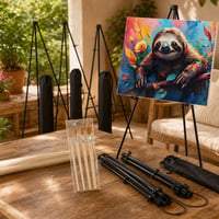 Maliarsky set Zvieratá: 40x50 cm plátno + 4x štetec + 6x skladací stojan 1