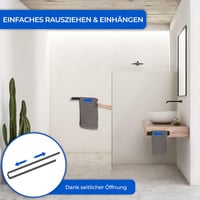 LIEBHEIM Öntapadós Fekete Alumínium Törölközőtartó 40cm - Extra Erős TESA Ragasztóval 2023 3