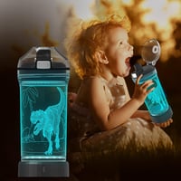 Lightzz Dinoszaurusz Gyerek Kulacs 3D LED Világítással - 14oz/397ml BPA-mentes Tritan - Iskolai, Túra, Kemping Ivópalack Fiúknak 3-15 Évesek 7