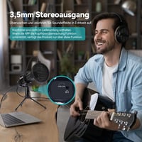 AGPTEK USB Kondenzátor Mikrofon Állvánnyal és Popszűrővel - Streaming, Podcast, Gaming 7