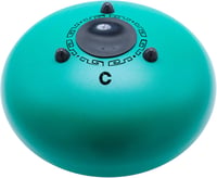 Amkoskr C-dúr 13 hangú acél nyelvdob, 30 cm-es, zöld, ütőkkel és hordtáskával 3