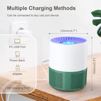 Bubbacare Elektromos Rovarcsapda - UV Fényes Szúnyog- és Légyirtó, Hordozható USB Rovarölő Lámpa Otthonra, Kempingezéshez, Kertbe 6