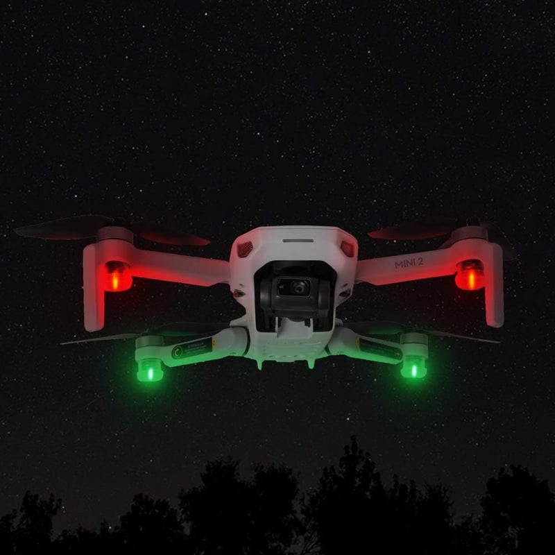 DJI drónokhoz 4 db színes LED éjszakai jelzőfény - Air 2S, Mavic Mini 2, FPV kompatibilis