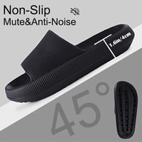 Cozislides Felhő Papucs - Fekete Gumi Strandpapucs Csúszásmentes Unisex 42/43 6