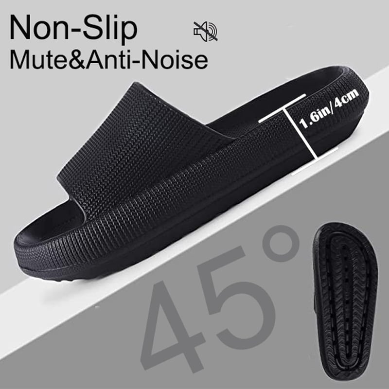 Cozislides Felhő Papucs - Fekete Gumi Strandpapucs Csúszásmentes Unisex 42/43