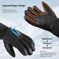 OZERO XXL Téli Síkesztyű Férfiaknak és Nőknek - Snowboard, Motorozás, Síelés - Vízálló Meleg Kézvédő 2