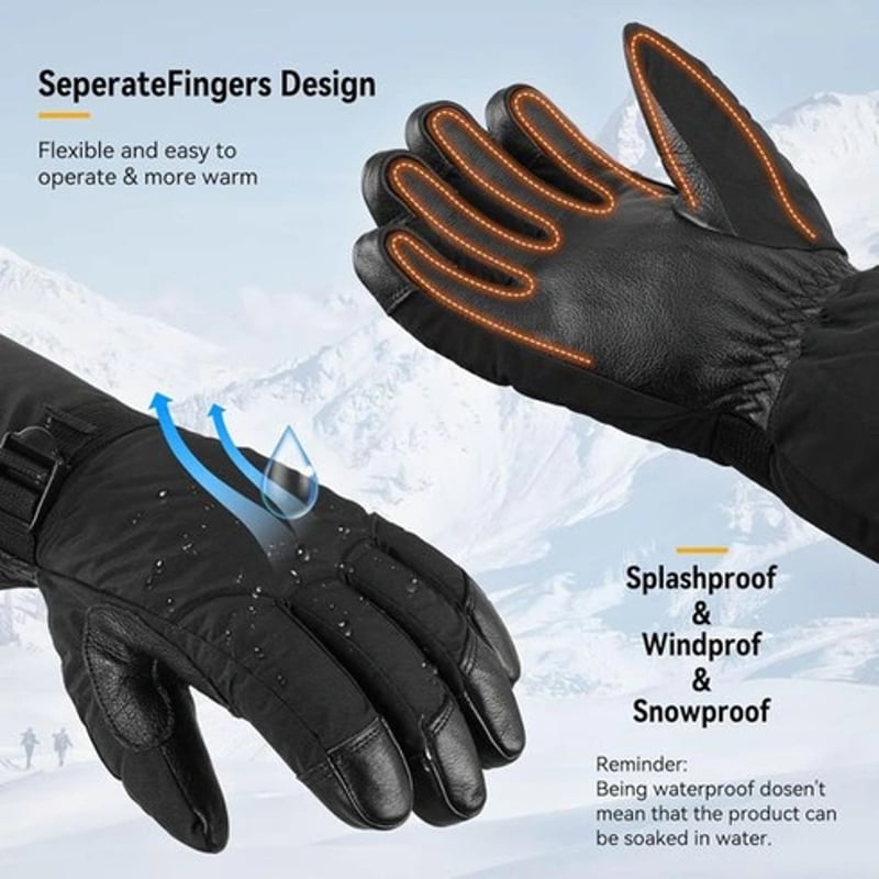 OZERO XXL Téli Síkesztyű Férfiaknak és Nőknek - Snowboard, Motorozás, Síelés - Vízálló Meleg Kézvédő