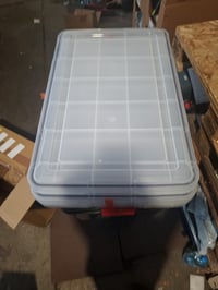 Iris Ohyama AT-L set hermetičkih kutija za pohranu, 4 komada, 50 L, crne, mogu se slagati jedna na drugu, za garažu i — slomljen poklopac (stanje: vidi 2. sliku) 2