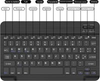 Xiaomi Redmi Pad SE 11" Bluetooth billentyűzetes tok - Olasz QWERTY, fekete, 2023 6
