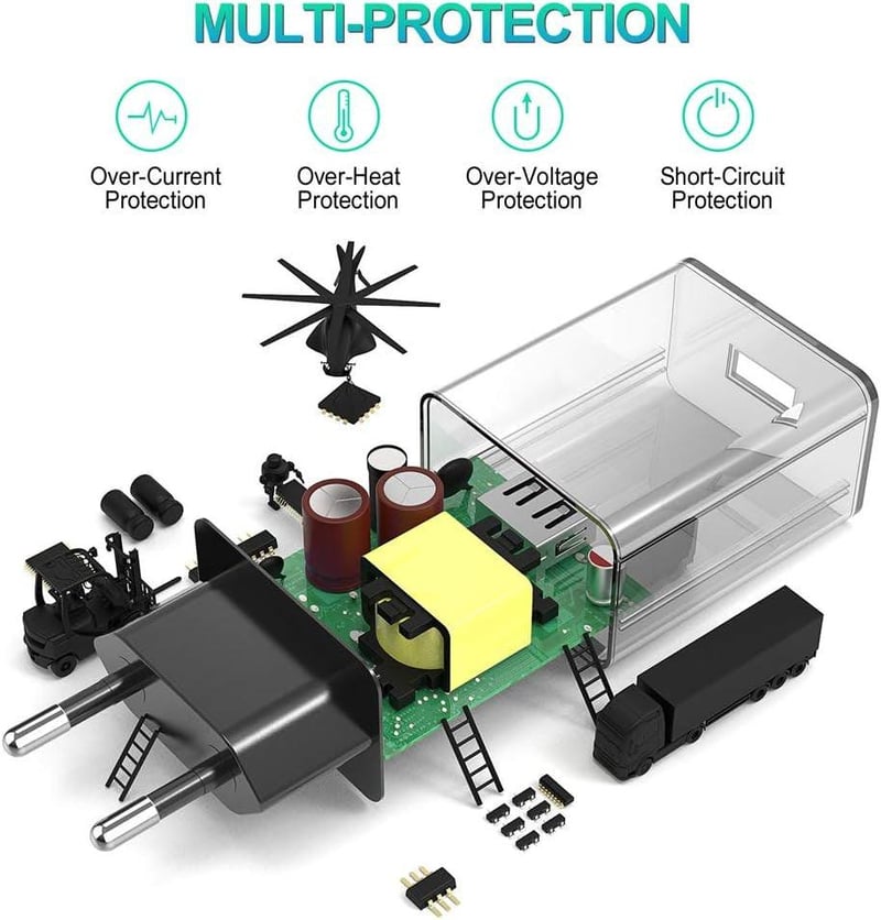 Raspberry Pi 3A Micro USB Töltő - 5V/3A EU Adapter, Fekete