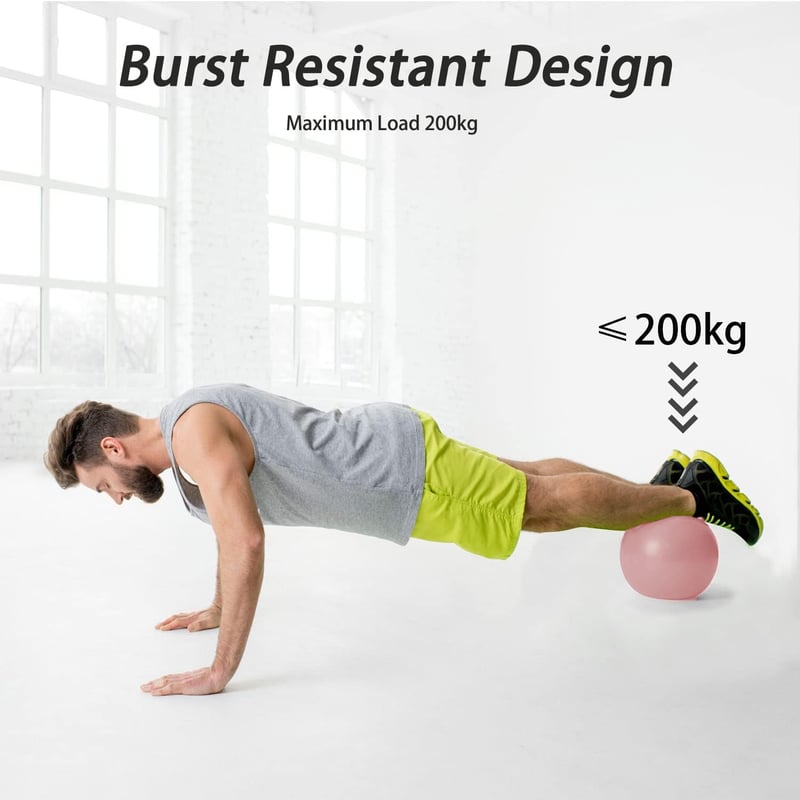PROIRON 25cm-es Rózsaszín Pilates Labda Edzéstervvel és Pumpával