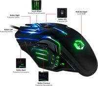 EMPIRE GAMING MK800 3-in-1 Gamer Szett - RGB Billentyűzet 19 Anti-Ghosting Gombbal, Ergonomikus RGB Egér 2400 DPI, Egérpad - PC PS4 PS5 Xbox 3