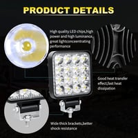 RIGIDON 10 db-os 48W LED Munkalámpa Szett - 3,3" Mini Spotlámpák Terepjáróhoz, SUV, ATV, Traktor, 4x4 Járművekhez, 6000K Fehér Fény, Vízálló 4