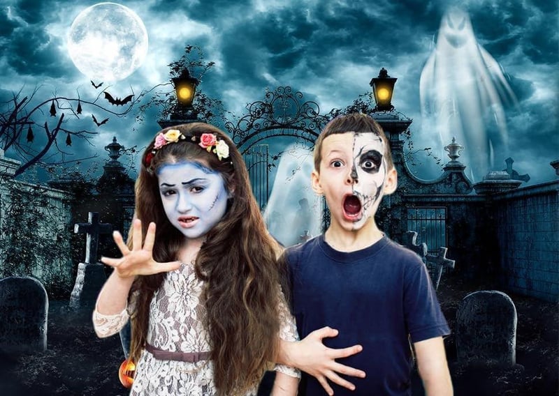 Halloween Fotóháttér Dekorációhoz - Extra Nagy, 210x150 cm
