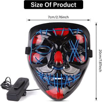 LED-es Halloween Purge maszk, 3 világítási móddal 2