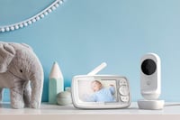 Motorola VM44 Connect WiFi Bébiőr Kamerával - 4,3" HD Kijelző, Éjjellátó, Altatódalok, Hőmérsékletfigyelés, Okostelefonos Applikáció - Fehér 3