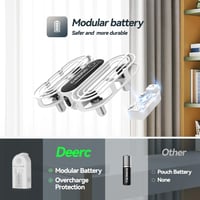 DEERC D11 Mini Drón Gyerekeknek - LED Quadkopter 3D Flip Funkcióval, Magasságtartással, 3 Sebességgel, 24 Perces Repülési Idővel, Fiúknak és 7