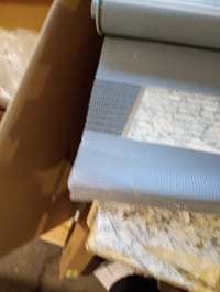 Dvojitá roleta Sekey Klemmfix bez vŕtania, 60x210 cm, tmavosivá — rozstrapkané okraje, obnosený povrch (stav: pozri 2. obrázok) 2