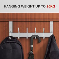 Anjuer 6 akasztós ajtóra szerelhető fogas, 20 kg teherbírással 2