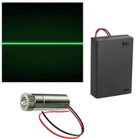 CTRICALVER 520 nm Zöld Lézer Vonal Modul 3-5V Fém Házzal - Ipari Szintezéshez, Pozicionáláshoz, DIY Projektekhez + AA Elemtartóval 1
