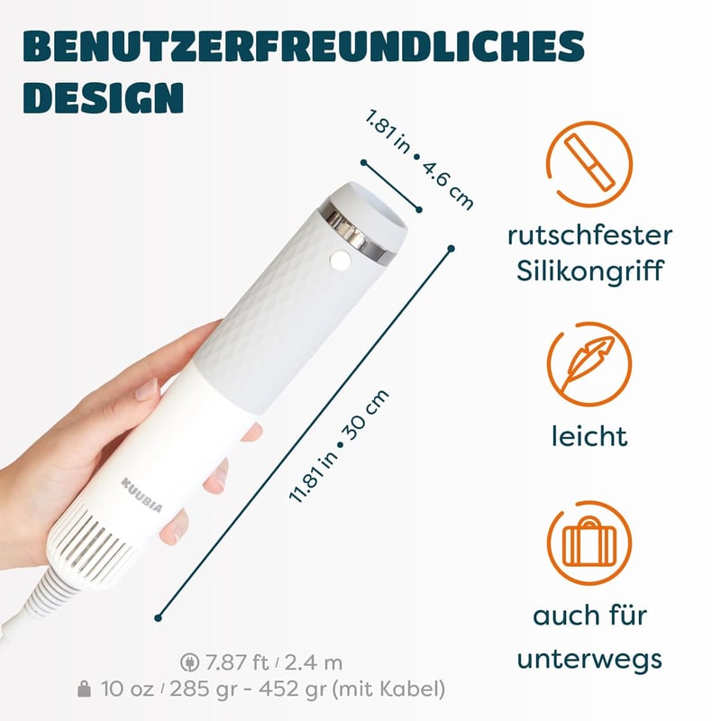 KUUBIA 5 az 1-ben Kisállat Hajszárító 900W - Kutyáknak és Macskáknak, Negatív Ion Technológiával, Hőmérséklet Szabályozással, 4 Fejjel, Mind
