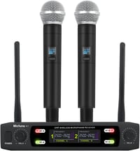 Micfuns K7 Profi vezeték nélküli karaoke mikrofon szett, 2 kézi VHF, 100m hatótáv 1