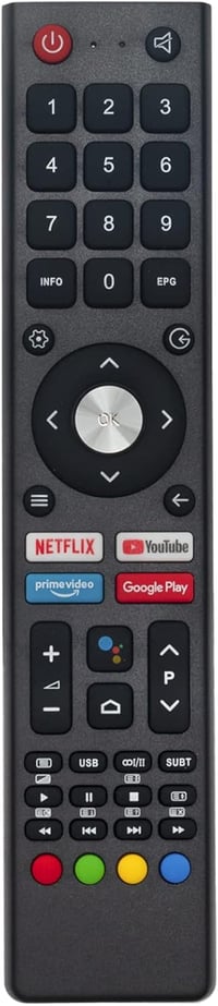 ALLIMITY Hangvezérlésű Távirányító Changhong TV-hez - Kompatibilis ODL és OTV Modellekkel - Fekete Ergonomikus Csere Távirányító 10m Hatótáv 3