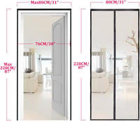 Apalus Prime Mágneses Szúnyogháló Ajtóra 80x220 cm - Átlátszó, Szakadásálló, Időjárásálló Rovarháló Erkélyajtóra Erős Mágnesekkel, 3,8 cm Té 4