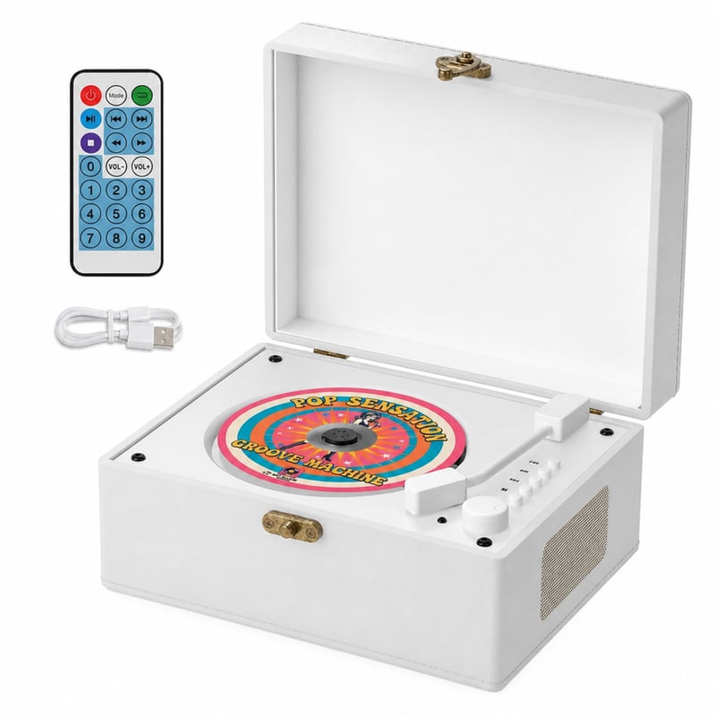 CD player retro KLIM cu difuzor Bluetooth încorporat, AUX — defect, funcționează parțial: playerul CD doar reacționează (stare: vezi imaginea 2)