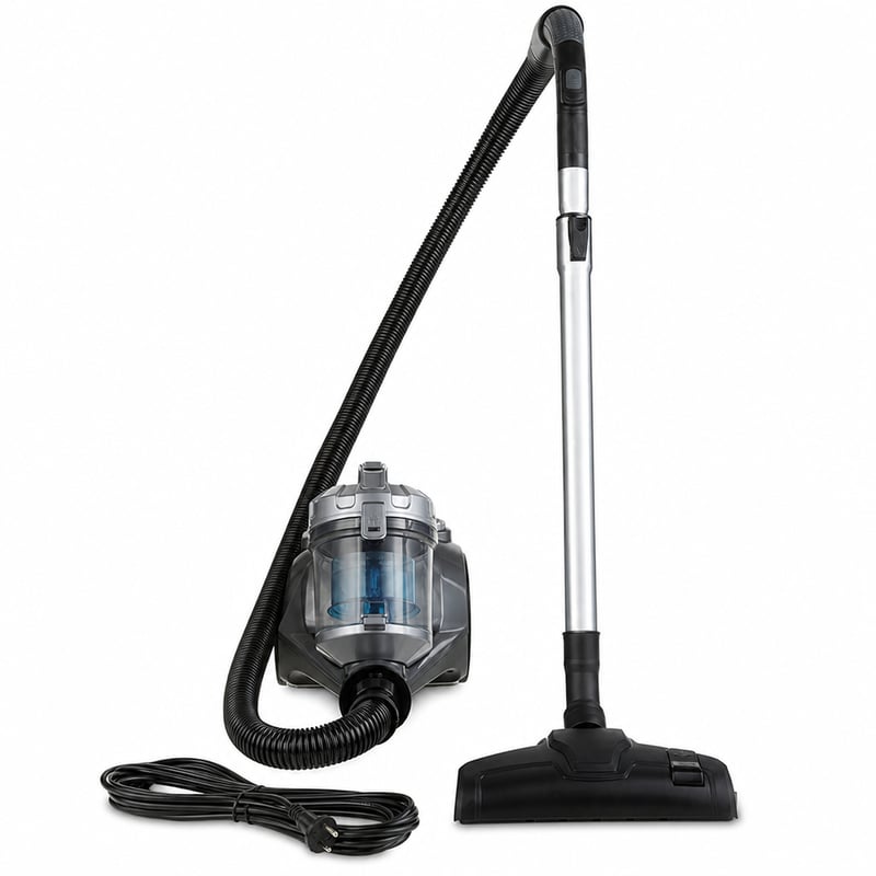 Aspirator cilindric fără sac AmazonBasics 700 W, 1,5 l, cu filtru HEPA — defect, pentru piese: nu pornește (stare: vezi poza a 2-a)