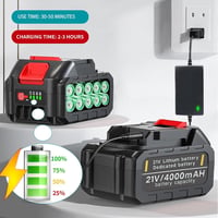 Hengriacly Akkumulátoros Fűkasza 21V - Makita Kompatibilis, 4 Vágófejjel, 2x4.0Ah Akkumulátorral, Teleszkópos Nyéllel, Kefe Funkcióval, 142c 6