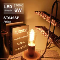 EXTRASTAR E27 LED Izzó Szett - Vintage Edison Filament Izzók, Meleg Fehér 2700K, 490lm, 6W (41W), Retro Dekoratív Lámpa, 3db 2