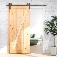 Fekete J-alakú tolóajtó vasalat szett 244cm, 2 faajtóhoz 3