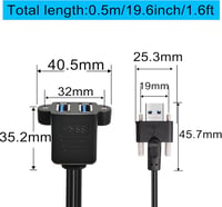 GINTOOYUN 0,5m Dupla USB 3.0 Hosszabbító Kábel Csavaros Rögzítéssel - Laptop, PC Csatlakoztatáshoz, Fekete

AI: I've created a Hungarian tit 6