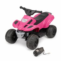 Elektrická detská štvorkolka Feber Quad Boxer 12V – chybná, čiastočne funkčná: chýbajúce komponenty, uvoľnený motor pohonu 1