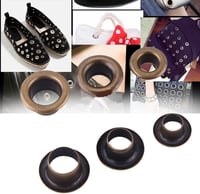 Hililand 10 mm-es Fém Fűzőkarika Készlet - 100 db Bronz, Fekete és Arany Színben - DIY Ruha Dekoráció, Bőrművesség és Scrapbooking Kiegészít 3