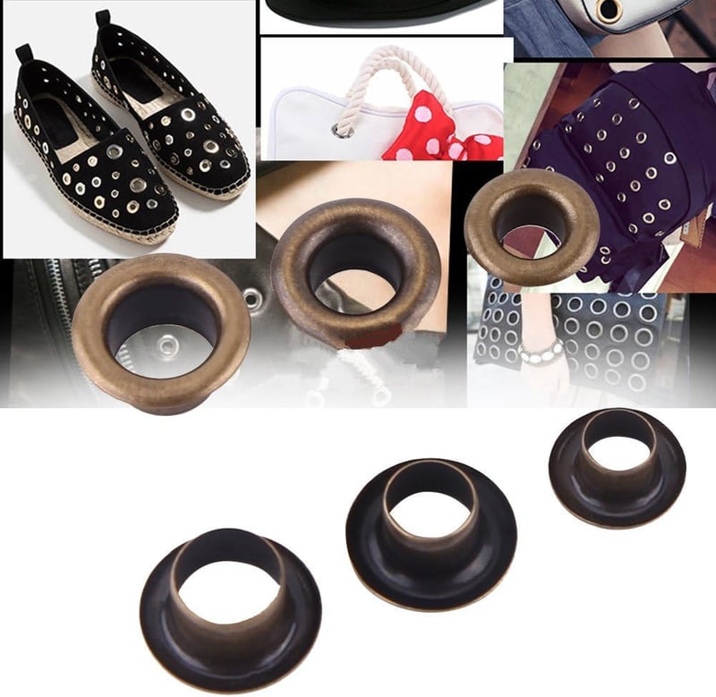 Hililand 10 mm-es Fém Fűzőkarika Készlet - 100 db Bronz, Fekete és Arany Színben - DIY Ruha Dekoráció, Bőrművesség és Scrapbooking Kiegészít