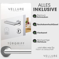 Vellure® Rozsdamentes Acél Ajtókilincs Szett 4db - Beltéri Ajtókhoz, Sablonnal 6