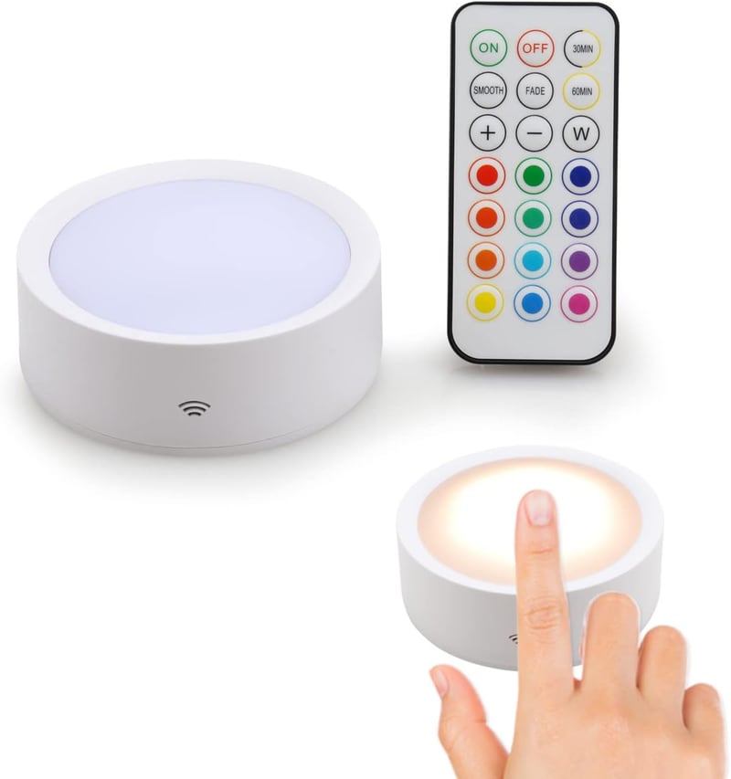 da LIGHT LED szekrénylámpa szett 2db RGBW távirányítóval, vezeték nélküli, dimmelhető - 1000mAh_2