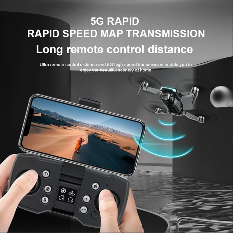 Gleto GPS Drón 4K Dupla Kamerával - 60 Perces Repülési Idő, Brushless Motor, Automatikus Hazatérés, Követés Funkcióval - Kezdőknek és Haladó