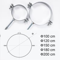 Beekeg Kémény Cső Tartó Bilincs 150mm Fehér Fali Rögzítő Fojtószeleppel Füstcső Szereléshez 2db 5