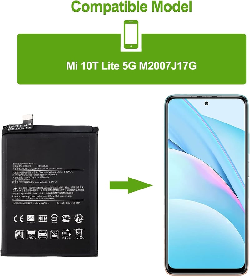 Xiaomi Mi 10T Lite 5G akkumulátor cserecsomag szerszámkészlettel - SwarKing
