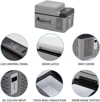 Alpicool C12 12L Hordozható Kompresszoros Autós Hűtőbox USB-vel 2